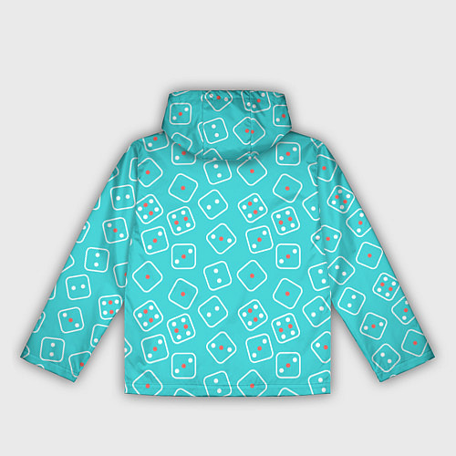 Женская ветровка Игральные кости на голубом фоне / 3D-Черный – фото 2