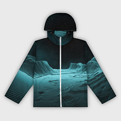 Ветровка с капюшоном женская Space landscape - vaporwave, цвет: 3D-белый