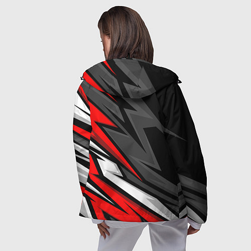 Женская ветровка Honda - CR-V - геометрия / 3D-Черный – фото 4