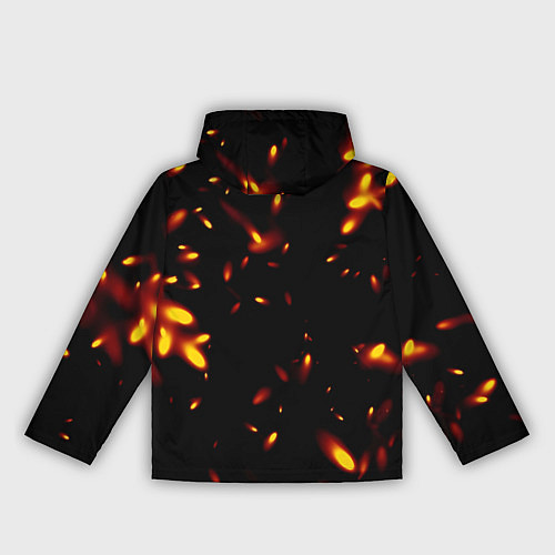 Женская ветровка Разлетающиеся искры пламени / 3D-Черный – фото 2