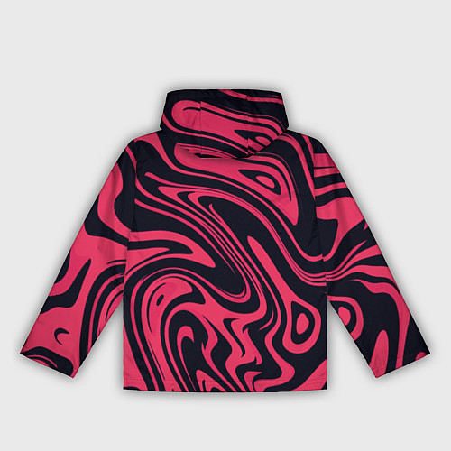 Женская ветровка Абстракция чёрно-розовый / 3D-Черный – фото 2