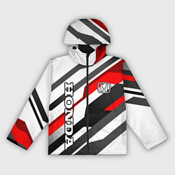 Ветровка с капюшоном женская Honda - red and white, цвет: 3D-черный