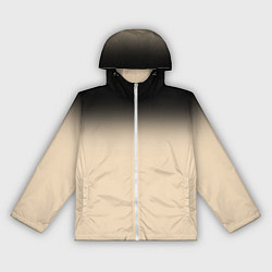 Ветровка с капюшоном женская Градиент: от черного к телесному, цвет: 3D-белый