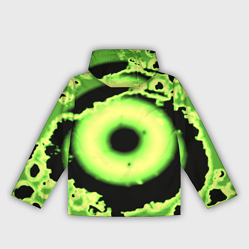 Женская ветровка Черный клевер кислотный / 3D-Белый – фото 2