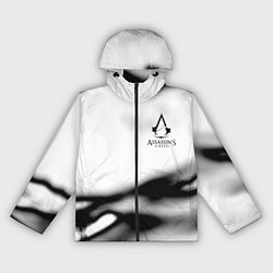 Ветровка с капюшоном женская Assassins Creed logo texture, цвет: 3D-черный