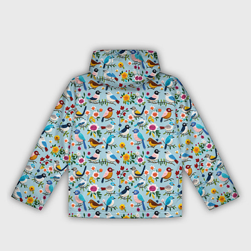 Женская ветровка Вязаные птички паттерн / 3D-Белый – фото 2