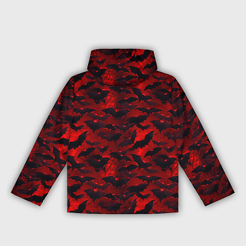 Женская ветровка Летучие мыши в красную ночь / 3D-Белый – фото 2