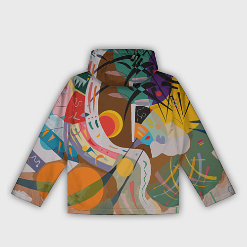 Женская ветровка Искусство Кандинского - Доминирующая кривая / 3D-Белый – фото 2