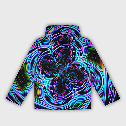 Женская ветровка Абстракция neon / 3D-Белый – фото 2