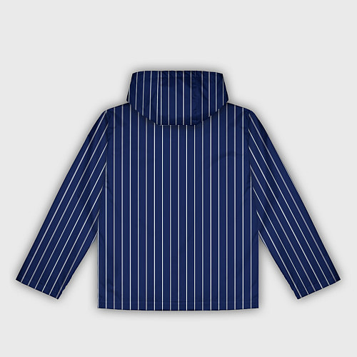 Женская ветровка Тёмно-синий в белую полоску / 3D-Белый – фото 2
