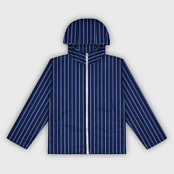 Ветровка с капюшоном женская Тёмно-синий в белую полоску, цвет: 3D-белый