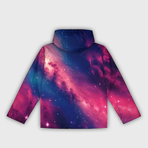 Женская ветровка Галактика в розовом цвете / 3D-Черный – фото 2
