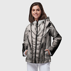 Ветровка с капюшоном женская Костюм мертвеца, цвет: 3D-черный — фото 2