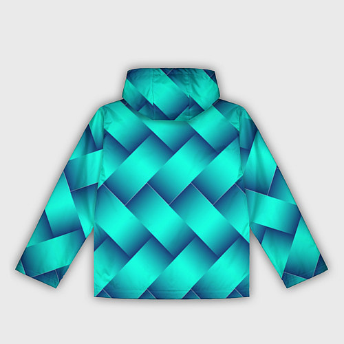 Женская ветровка Бирюзовое переплетение / 3D-Белый – фото 2
