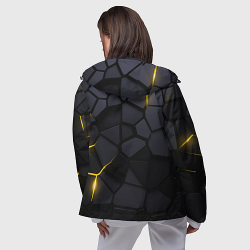 Женская ветровка Chevrolet - плиты с эффектом свечения / 3D-Черный – фото 4