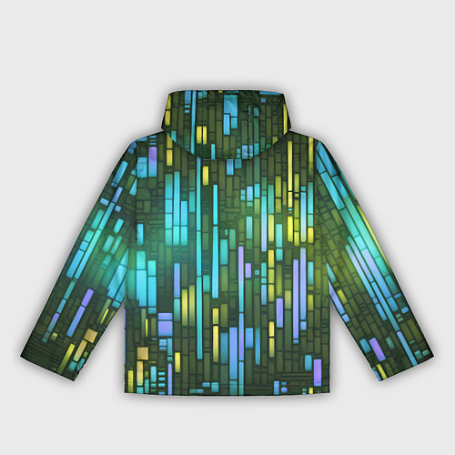 Женская ветровка Неоновые полосы синие / 3D-Белый – фото 2