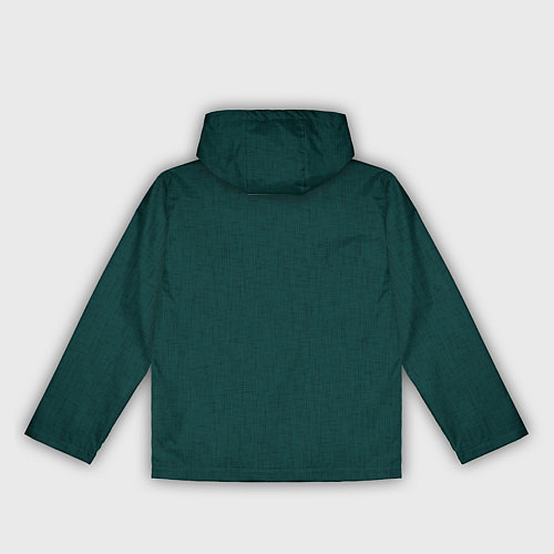 Женская ветровка Тёмно-зелёный однотонный текстура / 3D-Черный – фото 2