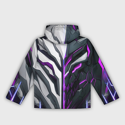 Женская ветровка Броня адская и райская фиолетовая / 3D-Белый – фото 2