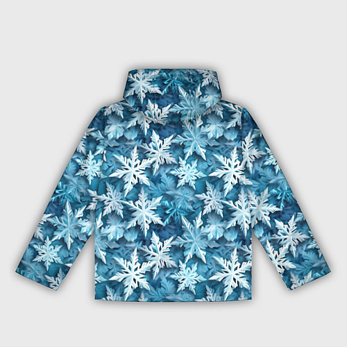 Женская ветровка New Years pattern with snowflakes / 3D-Белый – фото 2