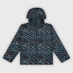 Ветровка с капюшоном женская Dragon scale pattern, цвет: 3D-черный