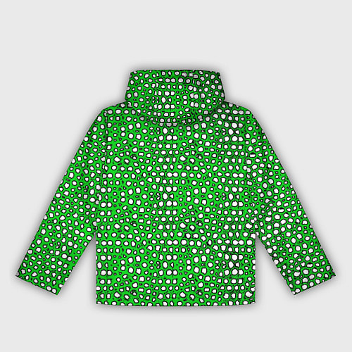 Женская ветровка Белые пузырьки на зелёном фоне / 3D-Черный – фото 2