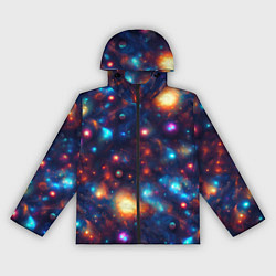 Ветровка с капюшоном женская Бесконечность звезд, цвет: 3D-черный