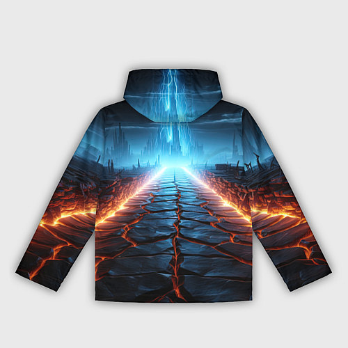 Женская ветровка Разломленная дорога / 3D-Черный – фото 2