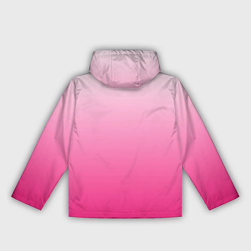 Женская ветровка Бело-розовый градиент / 3D-Черный – фото 2