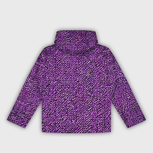 Женская ветровка Чёрные и фиолетовые мазки / 3D-Черный – фото 2