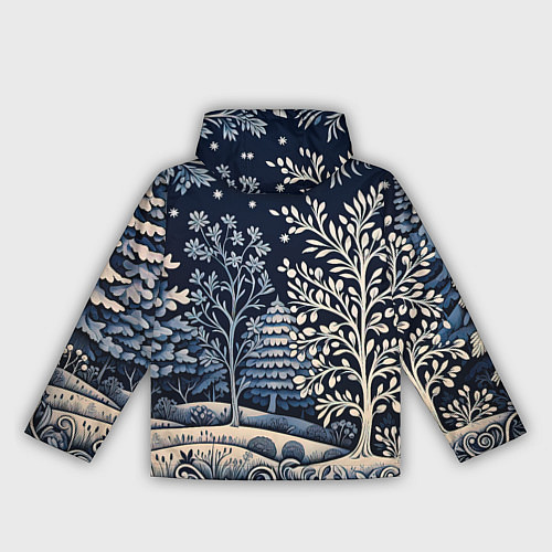 Женская ветровка Ледяные узоры нового года / 3D-Белый – фото 2