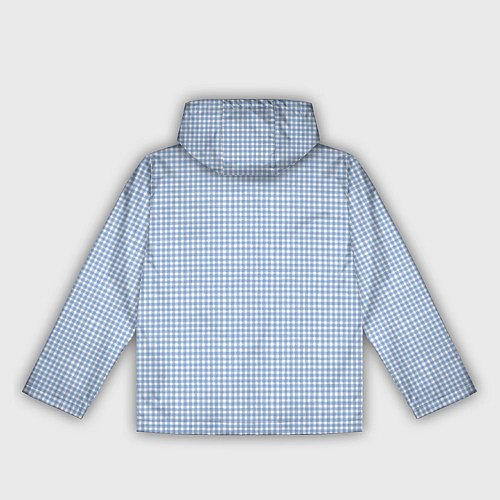 Женская ветровка Клеточка голубая с белым / 3D-Белый – фото 2