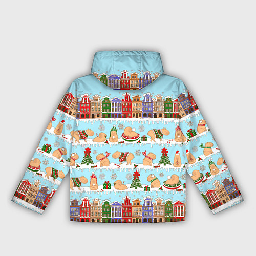 Женская ветровка Капибара с семьей на прогулке / 3D-Белый – фото 2