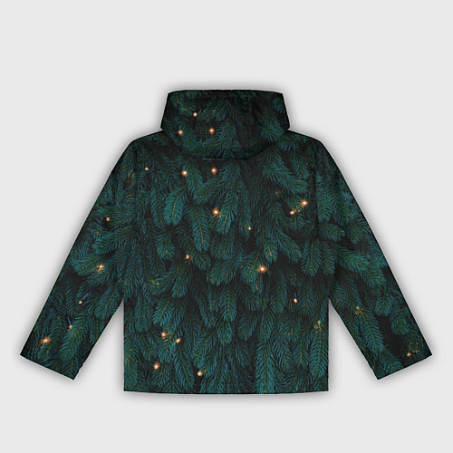 Женская ветровка Ёлка и гирлянды / 3D-Белый – фото 2