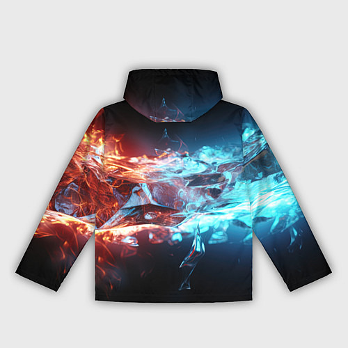 Женская ветровка Лед и пламя абстракция / 3D-Белый – фото 2