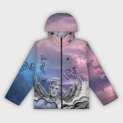 Ветровка с капюшоном женская Lil Peep ангел рисунок, цвет: 3D-черный