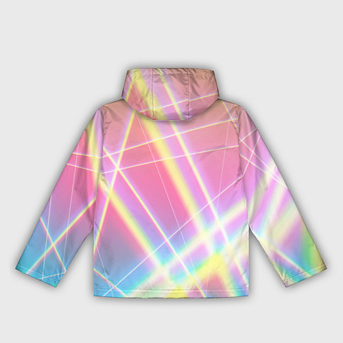 Женская ветровка Хаотичные неоновые линии / 3D-Белый – фото 2