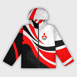 Ветровка с капюшоном женская Evo racer mitsubishi - uniform, цвет: 3D-черный