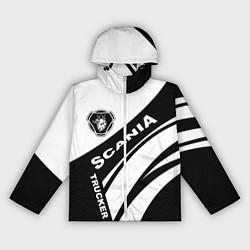 Ветровка с капюшоном женская Scania дальнобойщик, цвет: 3D-белый