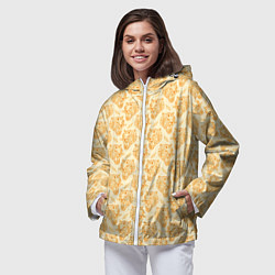 Ветровка с капюшоном женская Рычания тигра, цвет: 3D-белый — фото 2