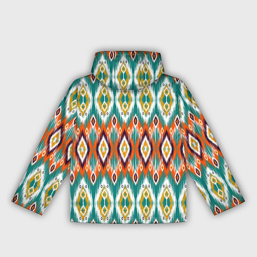 Женская ветровка Орнамент икат - имитация аткласной ткани / 3D-Белый – фото 2