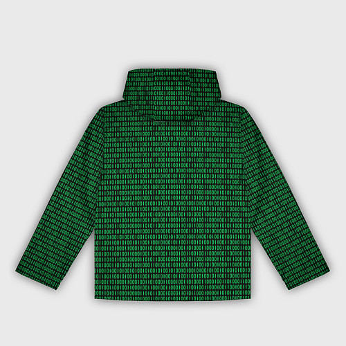 Женская ветровка Зелёный бинарный код / 3D-Черный – фото 2