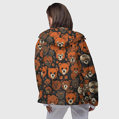 Женская ветровка Мишки сердитые / 3D-Черный – фото 4