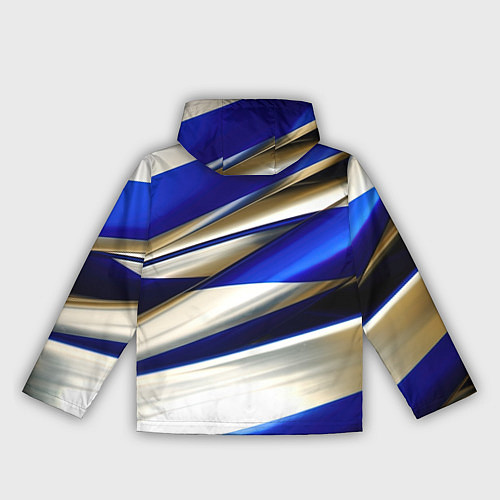 Женская ветровка Blue white abstract / 3D-Черный – фото 2