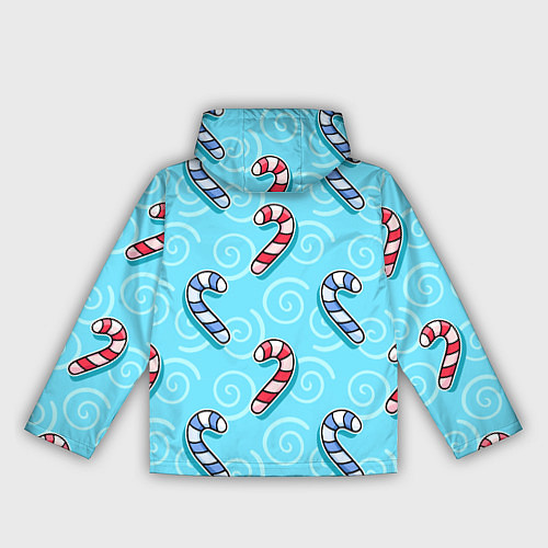 Женская ветровка Новогодний леденец трость / 3D-Черный – фото 2