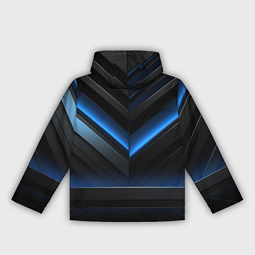 Женская ветровка Оттенки синего абстракция / 3D-Черный – фото 2