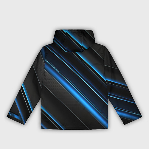 Женская ветровка Синий узор абстракции / 3D-Черный – фото 2