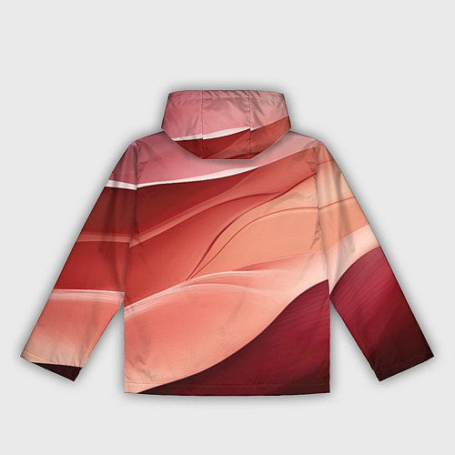 Женская ветровка Нежная персиковая абстракция / 3D-Черный – фото 2