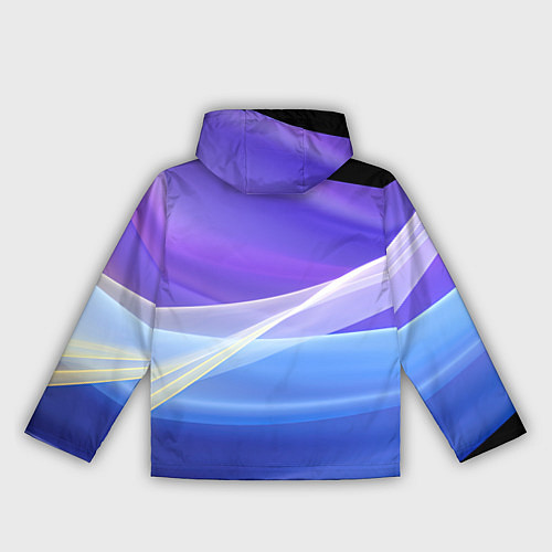 Женская ветровка Фиолетовая и голубая абстракция / 3D-Белый – фото 2
