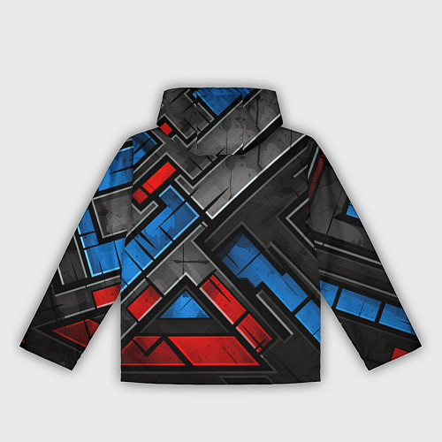 Женская ветровка Темная абстракция из геометрических фигур / 3D-Белый – фото 2