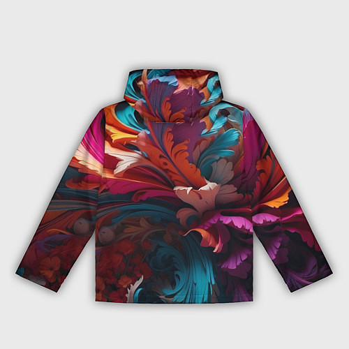 Женская ветровка Красивый яркий узорчик / 3D-Черный – фото 2